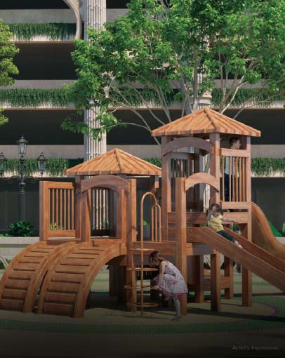 Jungle Themed Kid’s Play Area with Ultra Modern Equipment