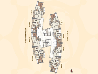 Typical Floor Plan Tower 4 Cleopatra_Even Floor