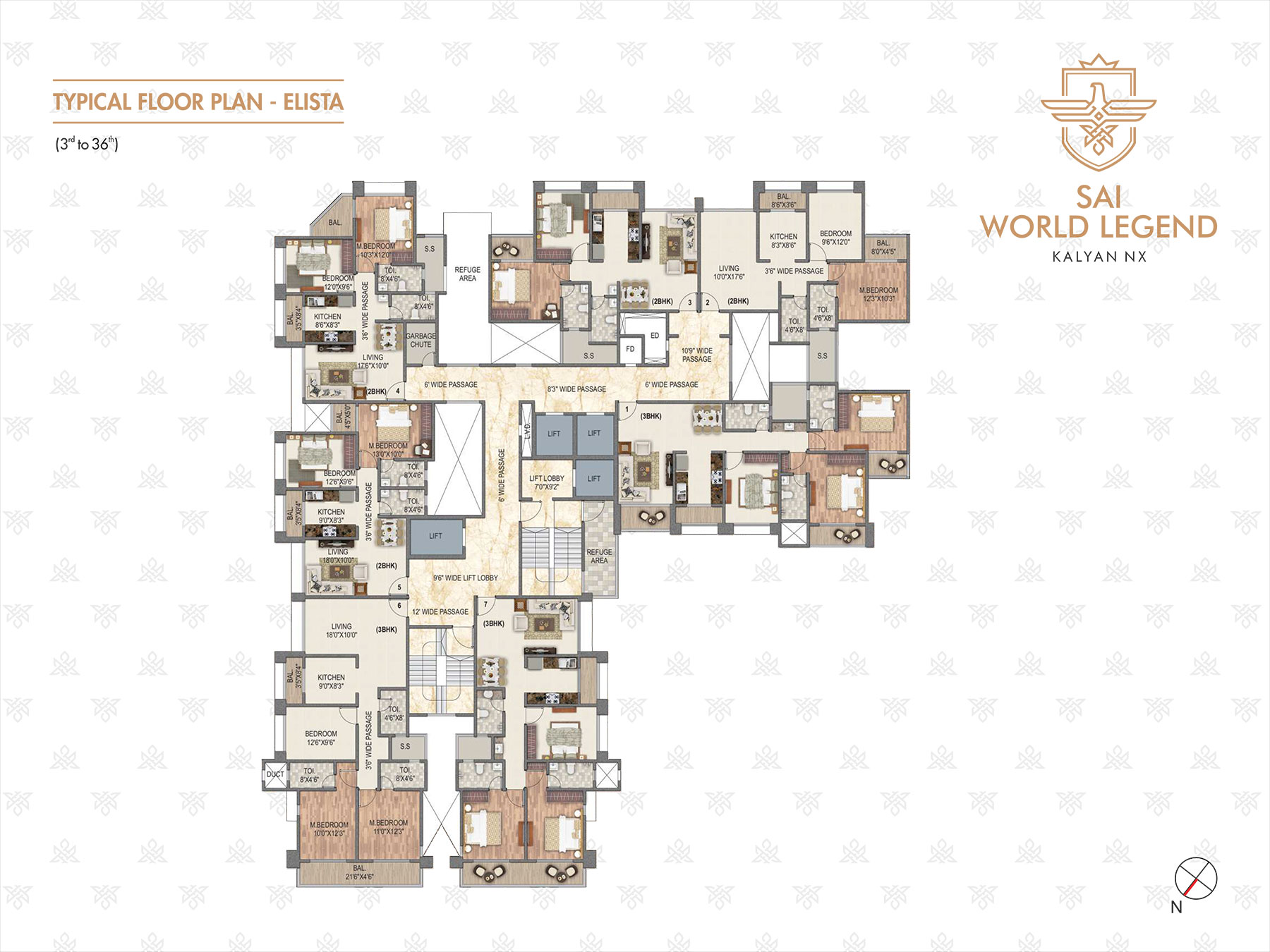TYPICAL FLOOR PLAN ELISTA 3rd to 36th