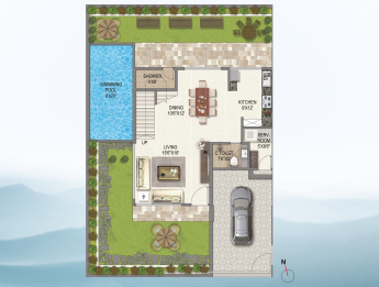 Type A 3BHK plans(Converted in to 2BHK) Ground Floor Plan