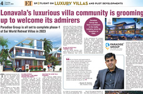 Lonavala’s lunxurious villa community is grooming up to welcome its admirers