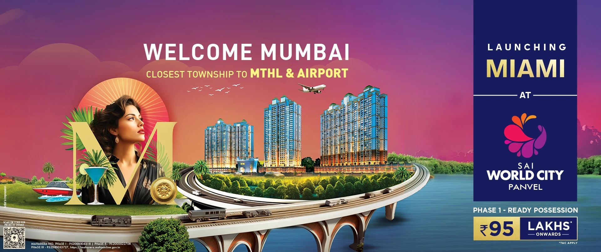 Sai World City Welcome Mumbai Homepage Desktop Banner