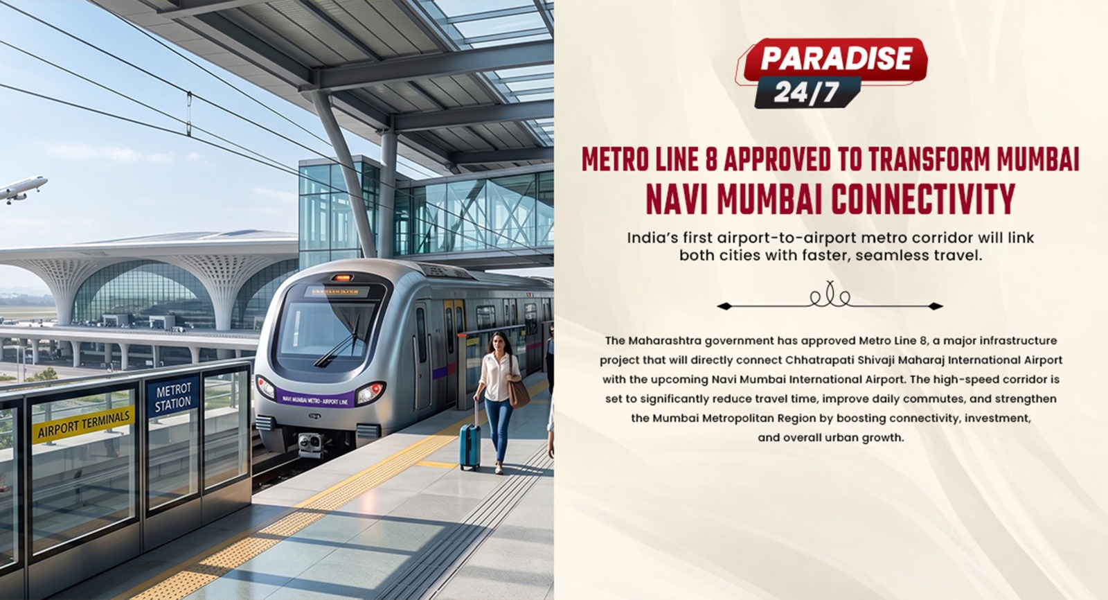 Mumbai–Navi Mumbai Connectivity Enters a New Era with Metro Line 8 Approval
